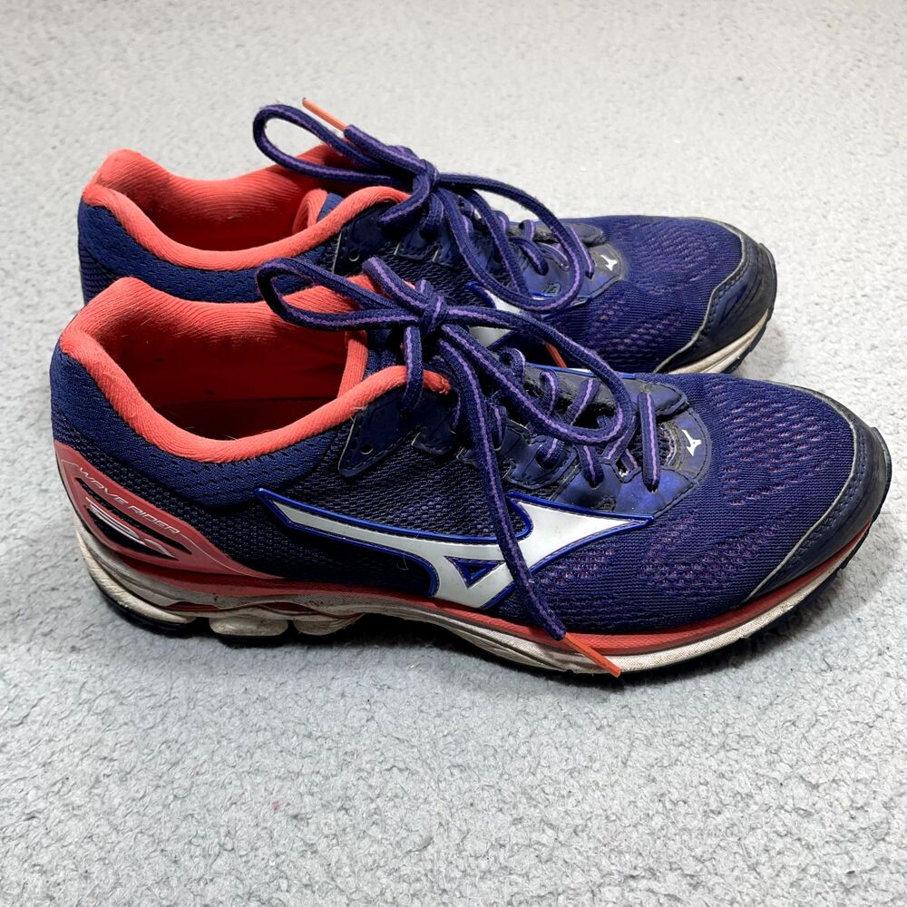 Mizuno Wave Rider 21 Womens Shoes Sz 9.5 Blue Running Athletic Sneaker Trainer - Picture 11 of 16